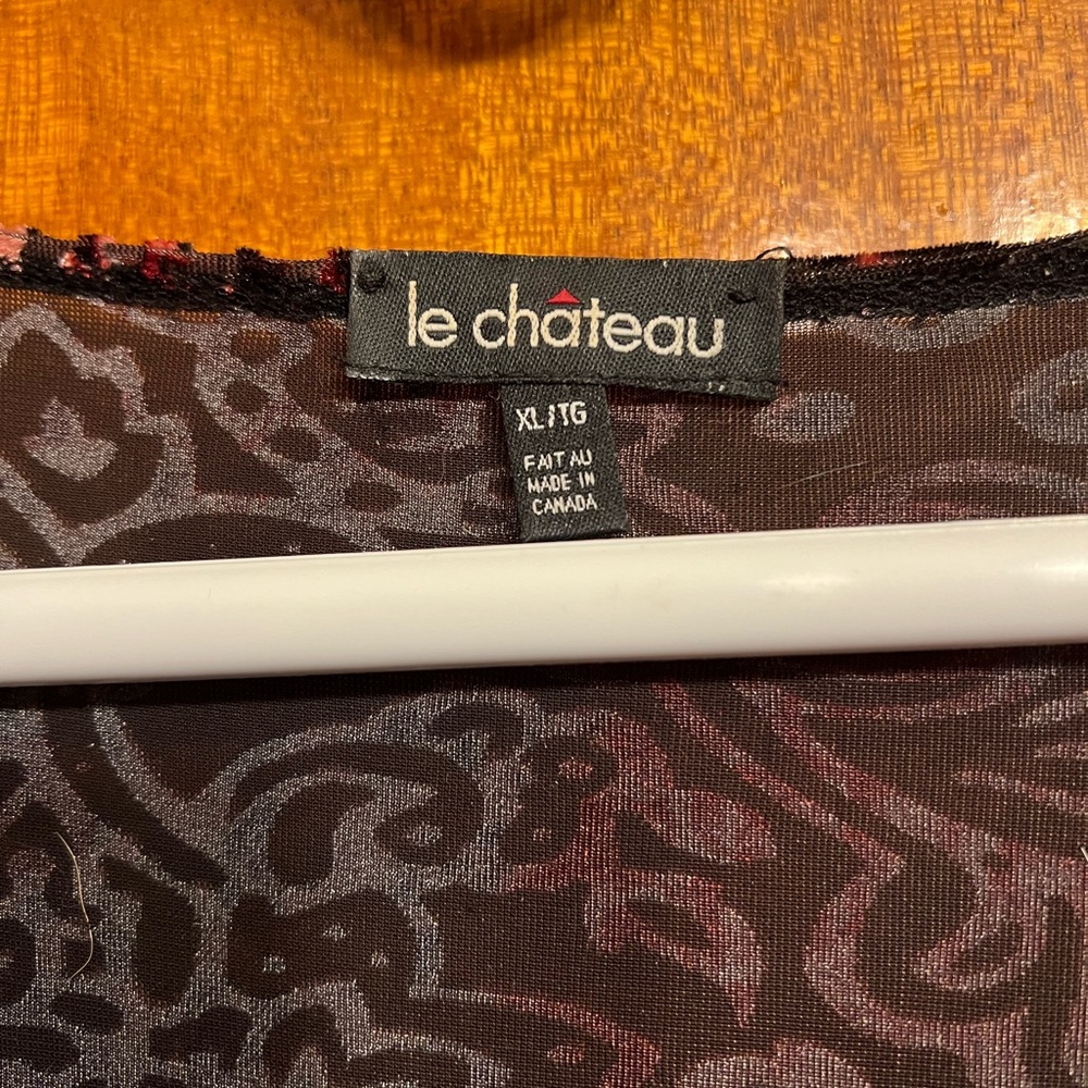 Le Chateau stretchy velvety top XL - Picture 4 of 5